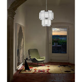 Coral 8 Light 2-Tier Chandelier - Chrome