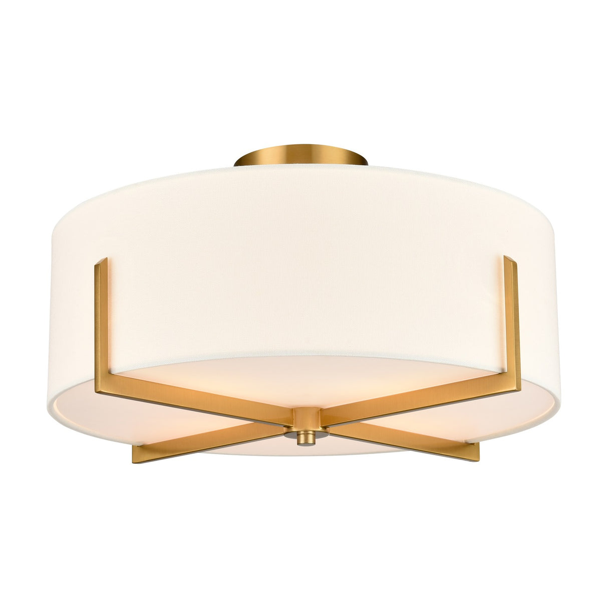 Clifton 4 light ceiling light in brass finish
