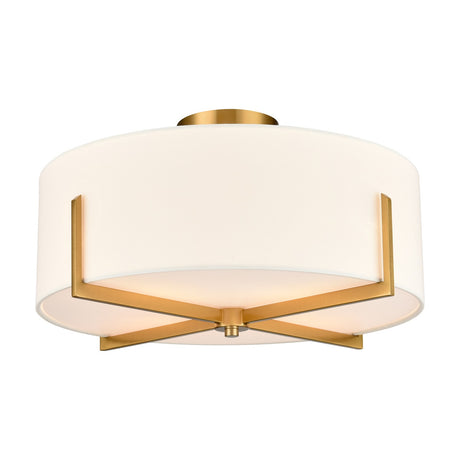 Clifton 4 light ceiling light in brass finish