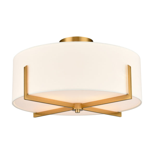 Clifton 4 light ceiling light in brass finish