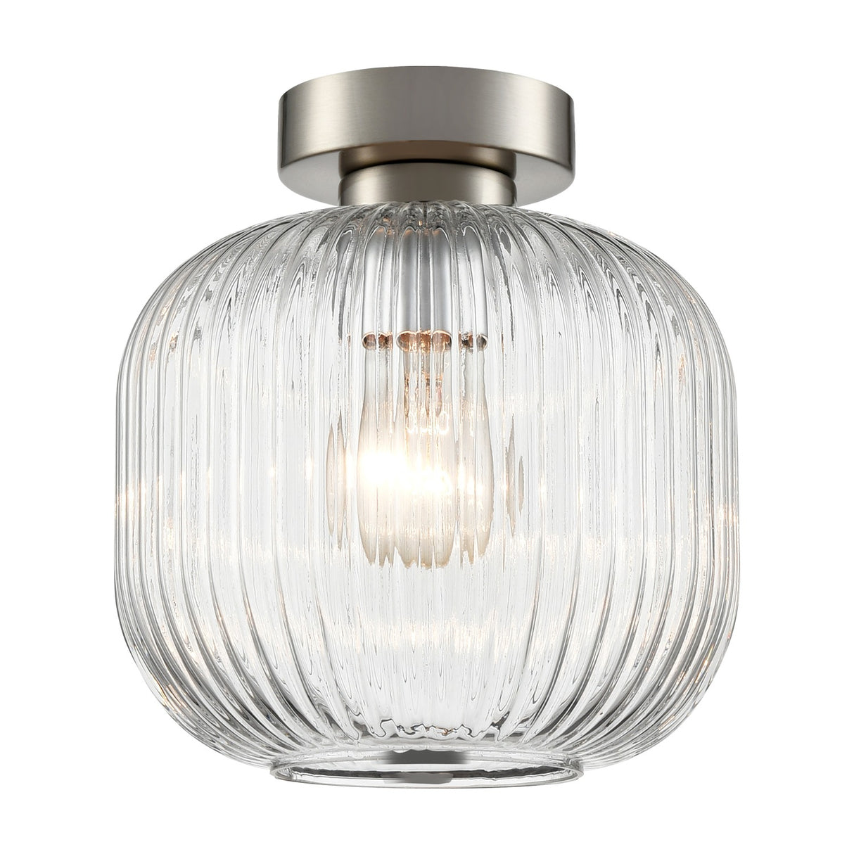 Mezcla ceiling light in satin nickel finish