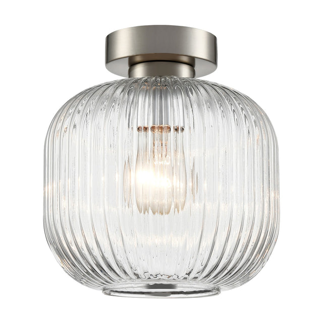 Mezcla ceiling light in satin nickel finish