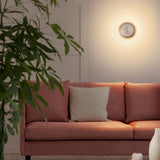Roue ceiling light, shown in a room setting