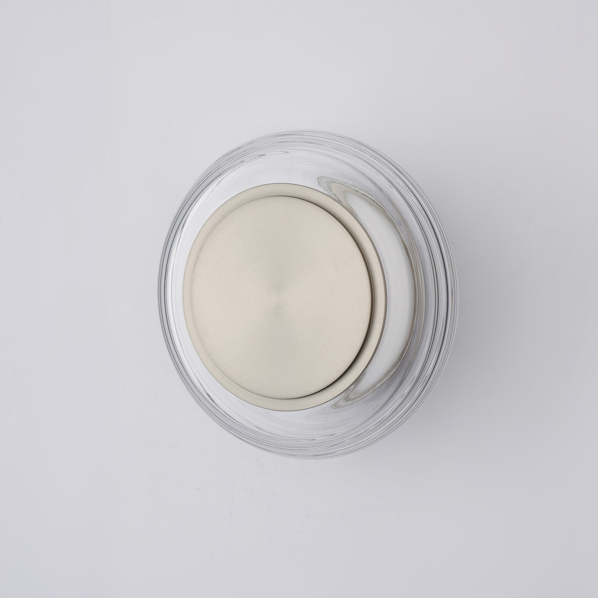 Roue Satin Nickel Clear Glass LED Ceiling Light