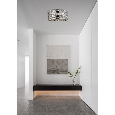 Solara 6 Light Crystal Flush Light - Chrome