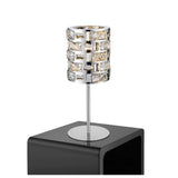 Solara 1 Light Crystal Table Lamp - Chrome