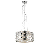 Solara 5 Light Crystal Suspension Light - Chrome