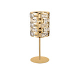 Solara 1 Light Crystal Table Lamp - Gold