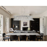 Allara 6 Light Crystal Island Suspension - Chrome