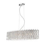 Allara 6 Light Crystal Island Suspension - Chrome