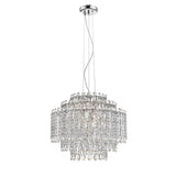 Allara 8 Light Crystal Suspension Light - Chrome