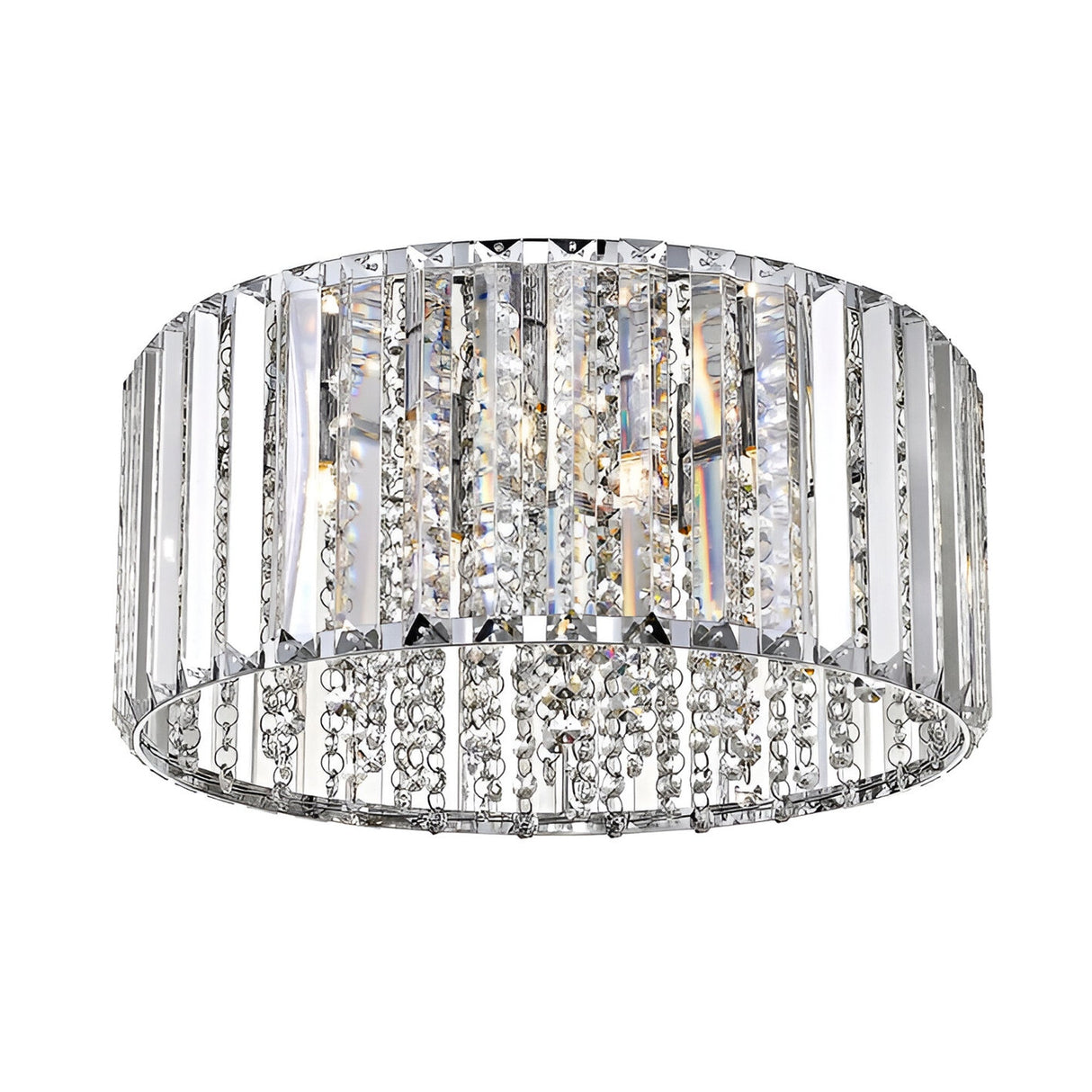 Dione 5 Light Crystal Flush Light - Chrome
