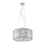 Dione 6 Light Crystal Suspension Light - Chrome