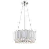 Drift 5 Light Crystal Suspension Light - Chrome
