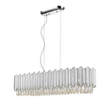 Drift 6 Light Crystal Island Suspension - Chrome