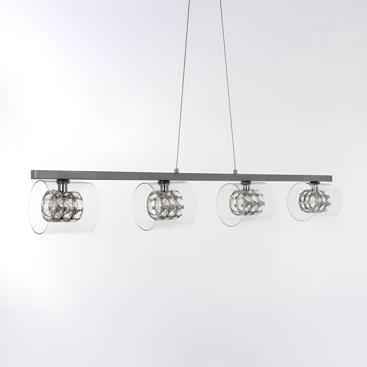 Sona 4 Light Crystal Bar Suspension - Chrome