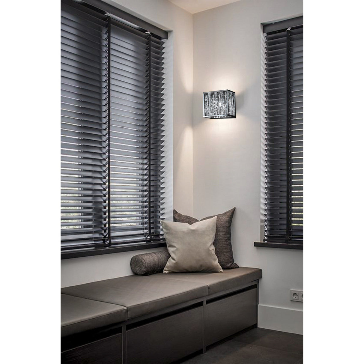 Melden 1 Light Crystal Wall Light - Chrome