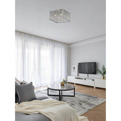 Melden 4 Light Crystal Flush Light - Chrome