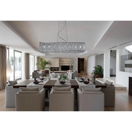 Melden 8 Light Crystal Suspension Light - Chrome