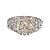Varo 6 Light Crystal Flush Light - Chrome