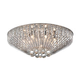 Varo 7 Light Crystal Flush Light - Chrome