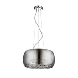 Delya 3 Light Glass & Crystal Beads Suspension Light - Chrome
