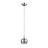 Delya 1 Light Glass & Crystal Beads Pendant Light - Chrome