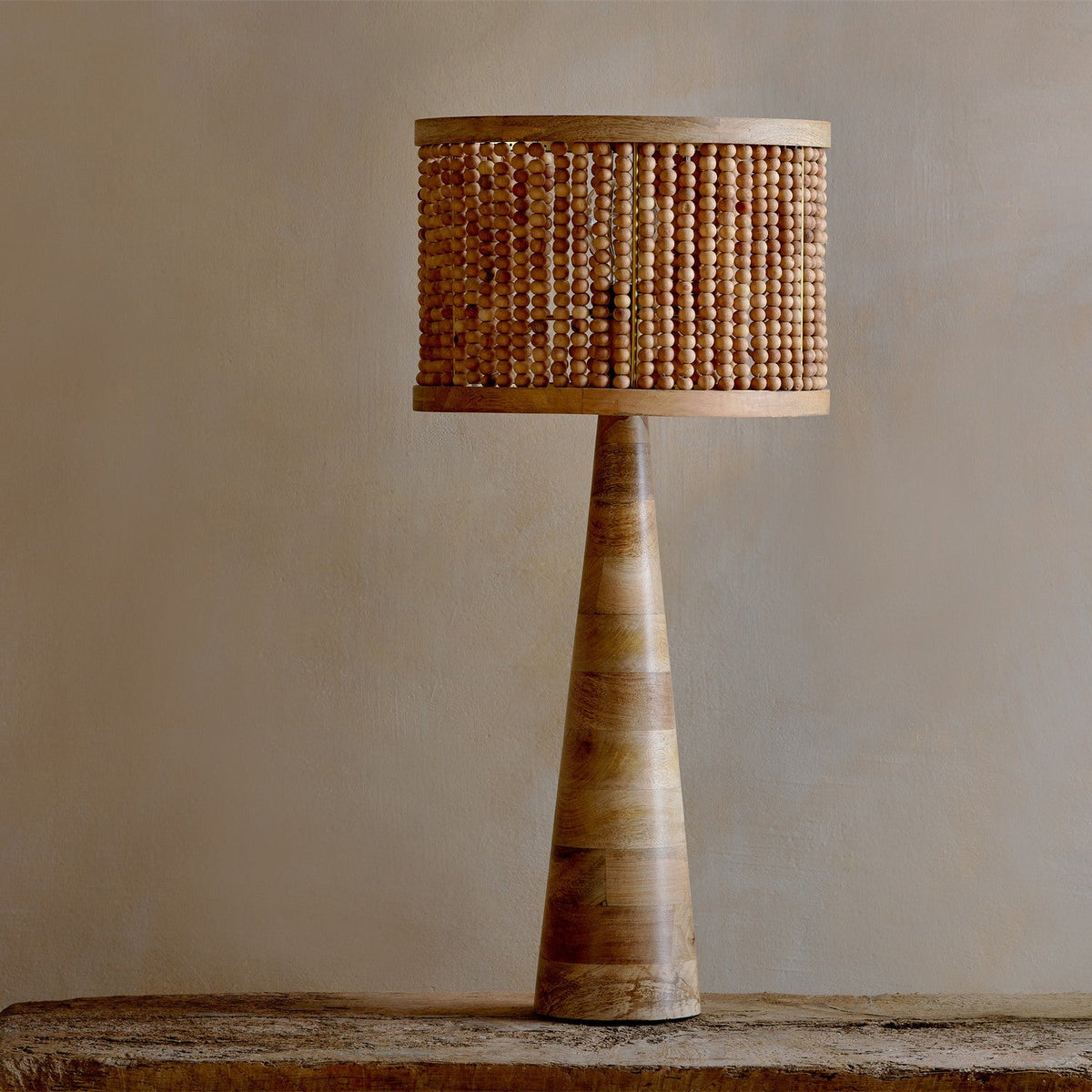 Chameli Mango Wood Table Lamp Base - Natural