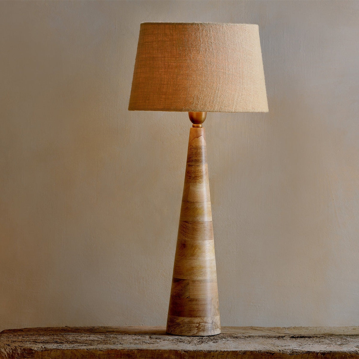Chameli Mango Wood Table Lamp Base - Natural