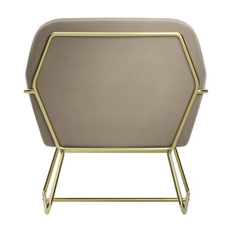 Charles Accent Chair - Beige and Gold