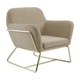 Charles Accent Chair - Beige and Gold