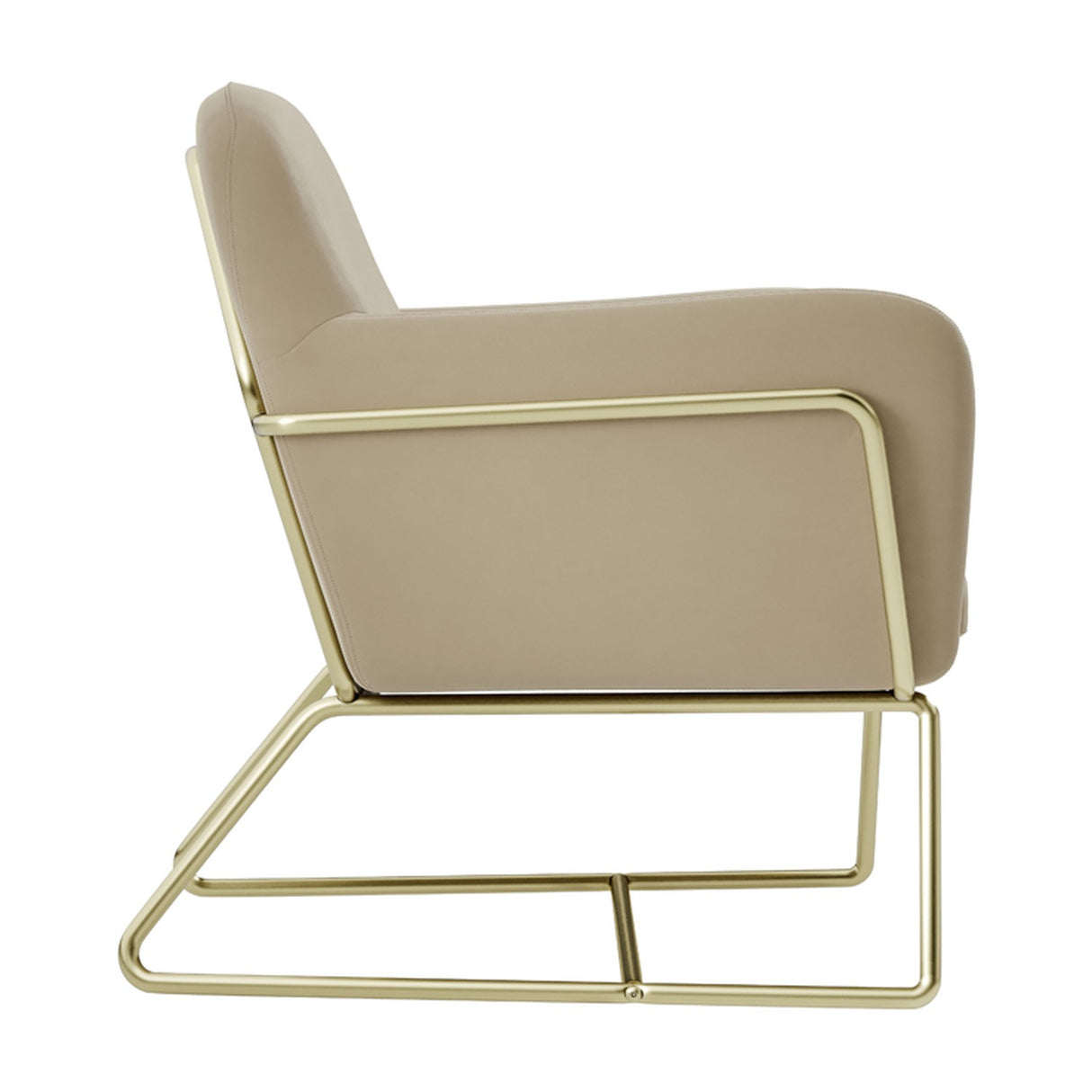 Charles Accent Chair - Beige and Gold