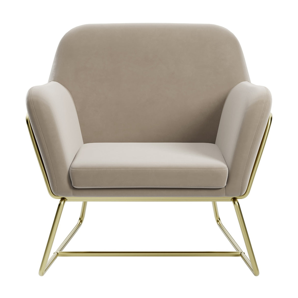 Charles Accent Chair - Beige and Gold