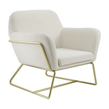 Charles Accent Chair - Cream with Gold