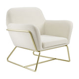 Charles Accent Chair - Cream with Gold