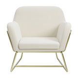 Charles Accent Chair - Cream with Gold