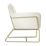 Charles Accent Chair - Cream with Gold