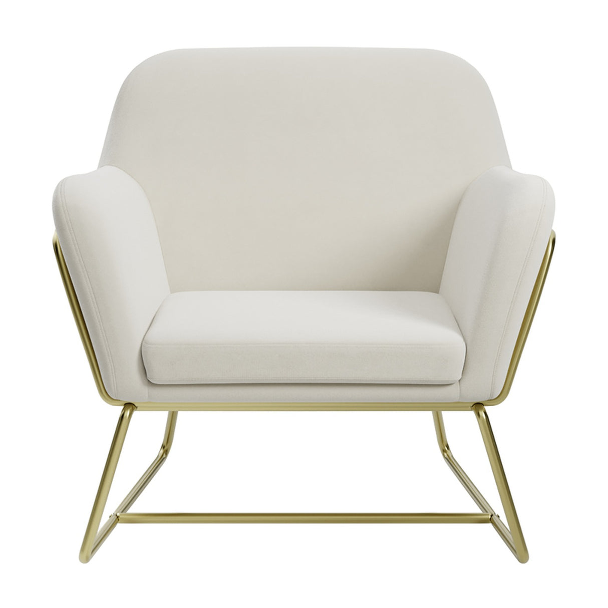 Charles Accent Chair - Cream with Gold