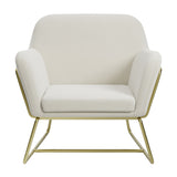 Charles Accent Chair - Cream with Gold