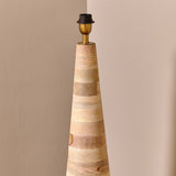 Chameli Tapered Mango Wood Floor Lamp Base - Natural