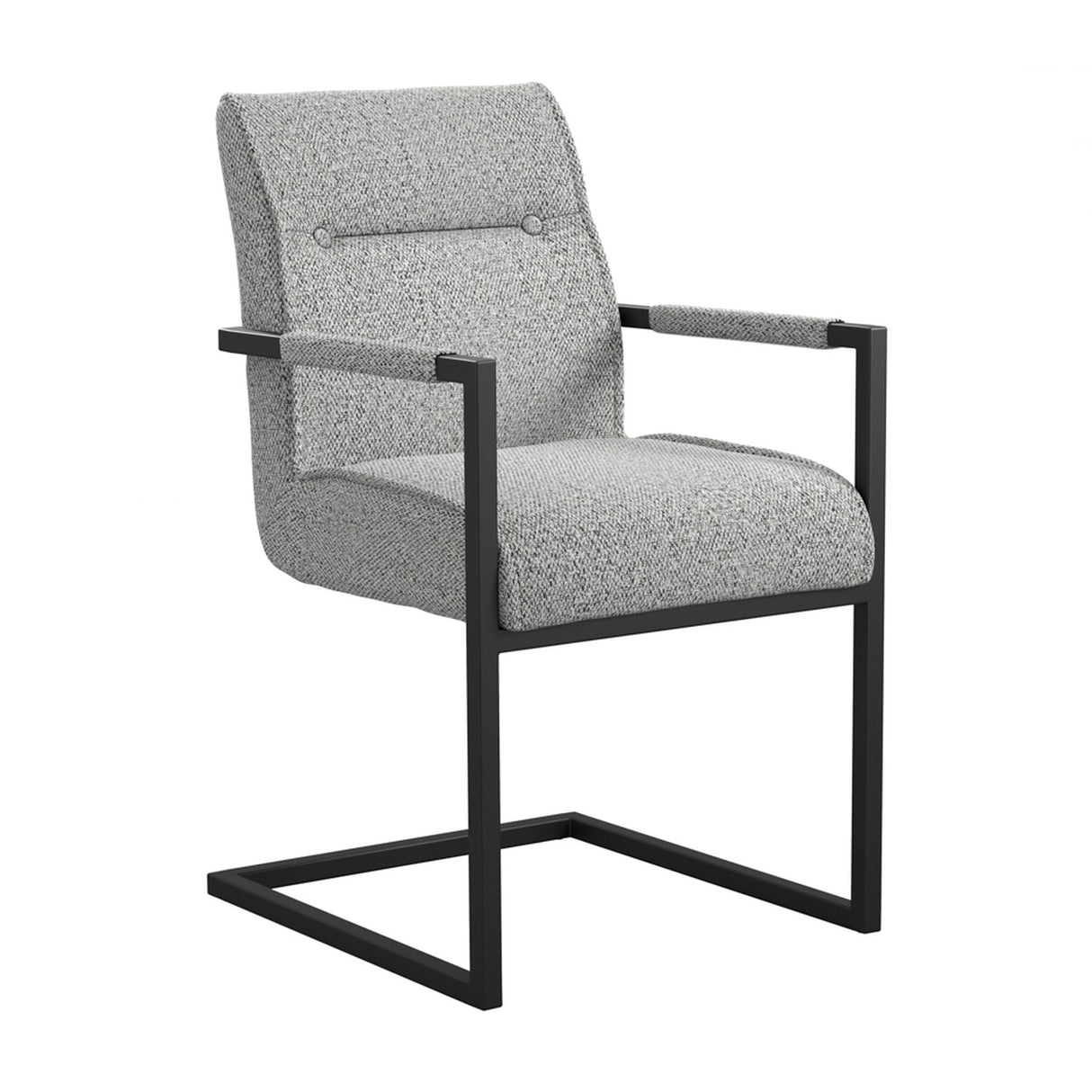 Cleaver Arms Dining Chair - Smoked Pearl / Black