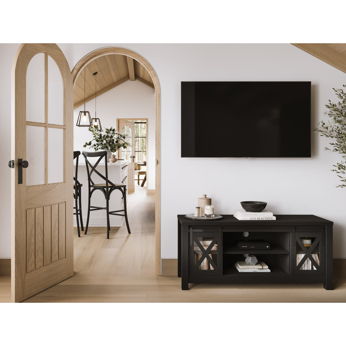 Clover TV Unit - Black with Clear