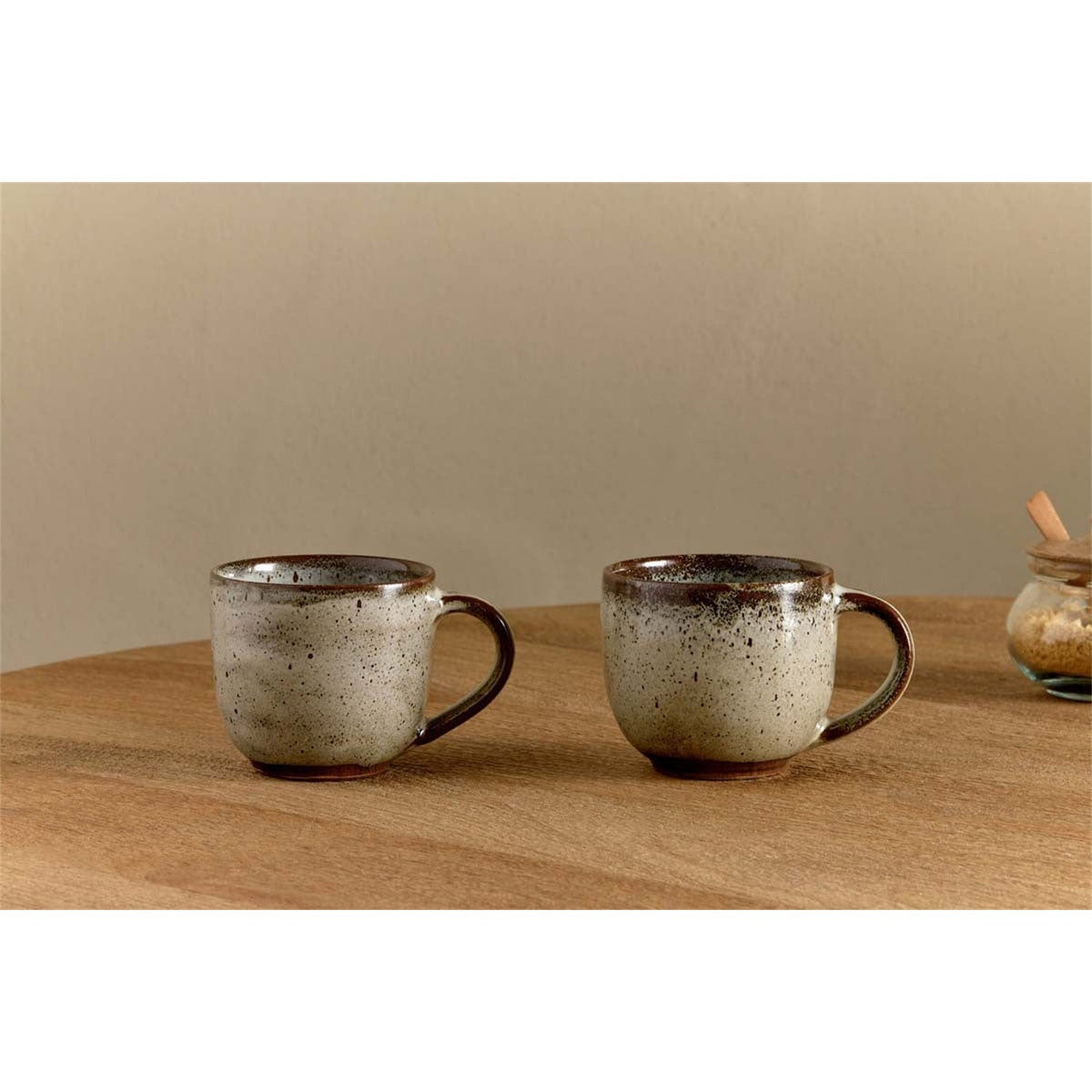 Cam Reactive Glaze Coffee Mug - Mocha - Set of 2