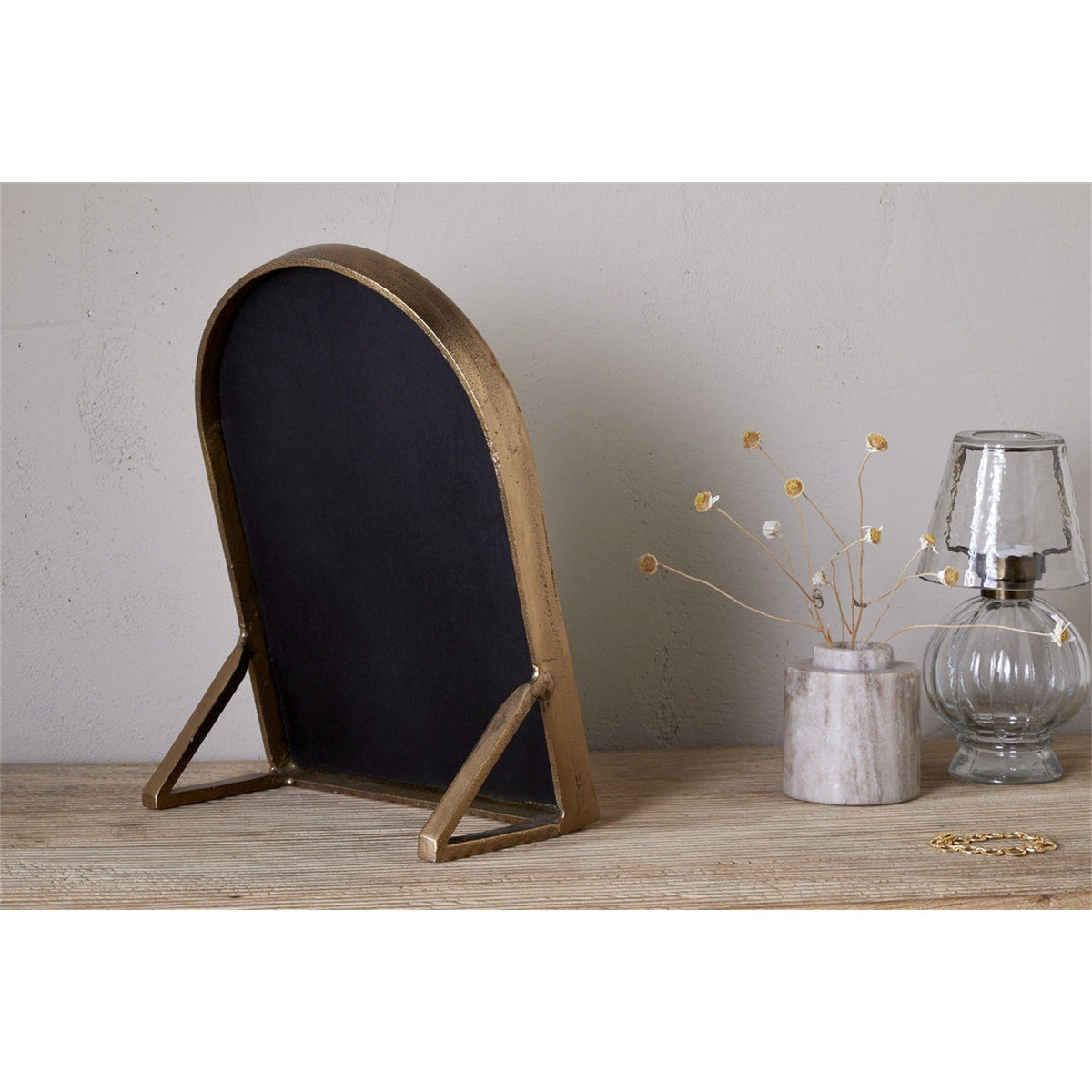 Cayce Cast Aluminium Vanity Mirror - Antique Brass