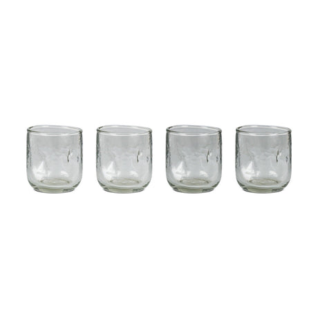 Chandani Short Recycled Glass Tumblers - Clear - Set of 4
