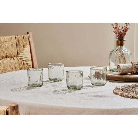 Chandani Short Recycled Glass Tumblers - Clear - Set of 4