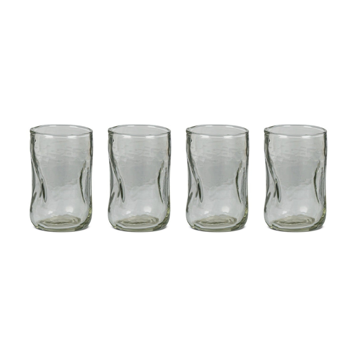 Chandani Tall Recycled Glass Tumblers - Clear - Set of 4