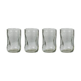 Chandani Tall Recycled Glass Tumblers - Clear - Set of 4