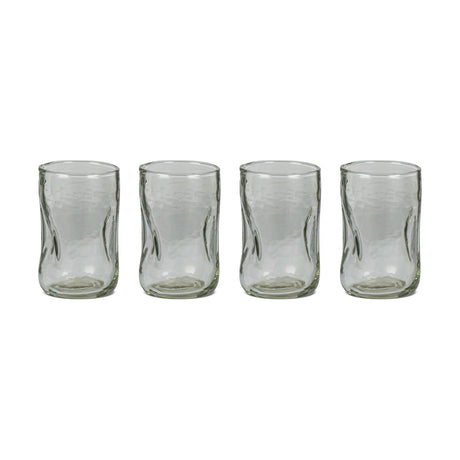 Chandani Tall Recycled Glass Tumblers - Clear - Set of 4