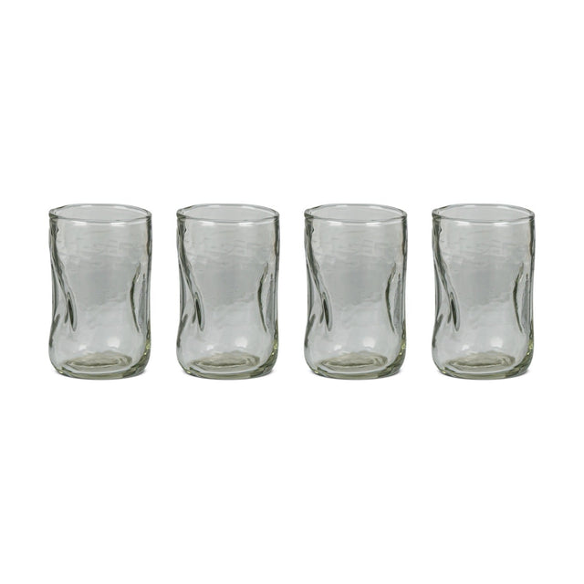 Chandani Tall Recycled Glass Tumblers - Clear - Set of 4